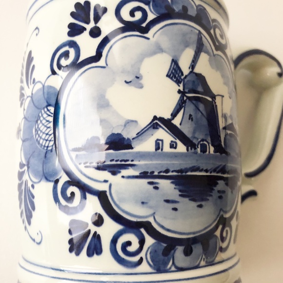 Delft Blauw Beer Stein Music Box Base WORKS! - Picture 7 of 13